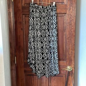 Black and white ikat skirt